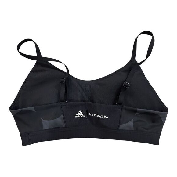 NWOT adidas AM Marimekko All Me Bra Top carbon print black size S - Picture 4 of 5